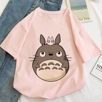 Cute Anime Japanese Print Cartoon Oversize Short Sleeve T-shirt - Thumbnail 1