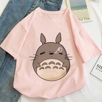 Cute Anime Sleeping Japanese Cartoon Print Cartoon Loose Short Sleeve T-shirt - Thumbnail 1
