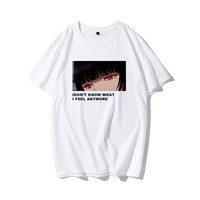 Cute Anime Girl Punk Print Cartoon Loose Oversized Short Sleeve Short T-shirt Tee Top Summer Casual E-Girl Kawaii Korean Japanese Harajuku Streetwear - Thumbnail 3
