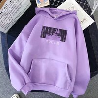 Cute Anime Girl Sad Eyes Hoodie Loose Long Sleeve Sweatshirt Sweater Pullover Jumper  Casual E-Girl Kawaii Korean Japanese Harajuku Streetwear - Thumbnail 4