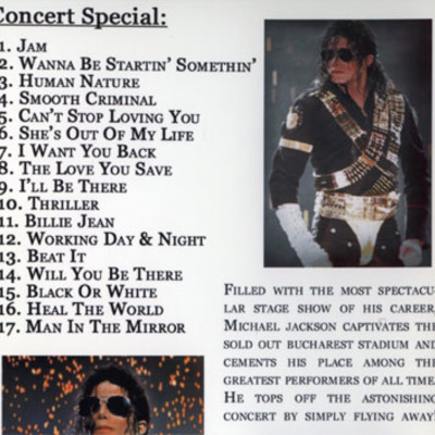 Michael jackson live dangerous tour bucharest,romania 1992