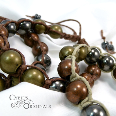 Heavy metal and hemp bracelet - Thumbnail 2