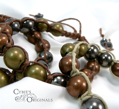 Heavy Metal and hemp bracelet