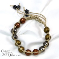 Heavy Metal and hemp bracelet - Thumbnail 2