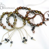 Heavy Metal and hemp bracelet - Thumbnail 4