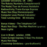 KRAFTWERK LEICESTER UNIVERSITY U.K 16.6.1992 DVD - Thumbnail 1