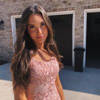 Mermaid Scoop Neck Cross Back Pink Tulle Lace Prom Dresses - Thumbnail 2