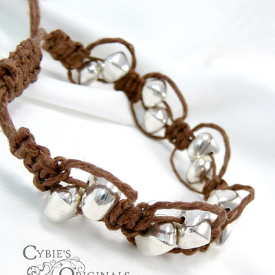 Silver nugget with brown hemp - Thumbnail 5