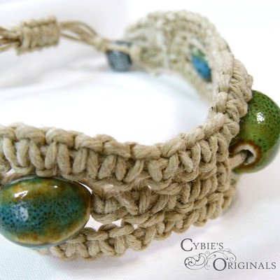 Ceramic fancy knotted bracelet