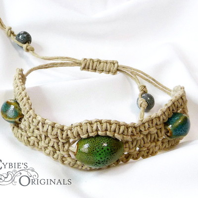 Ceramic fancy knotted bracelet - Thumbnail 2