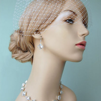  Wedding Art Deco Necklace Earring Necklace Set In Princess Squares: Luxe in Bloom - Thumbnail 2