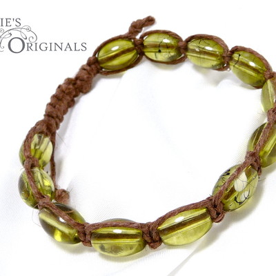 Green splatter hemp bracelet - Thumbnail 3