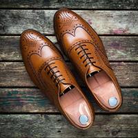 Classic Brown New Stylish Wingtip Handmade Edition Shoes - Thumbnail 1