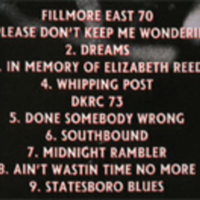 Allman brothers band the fillmore concerts dvd