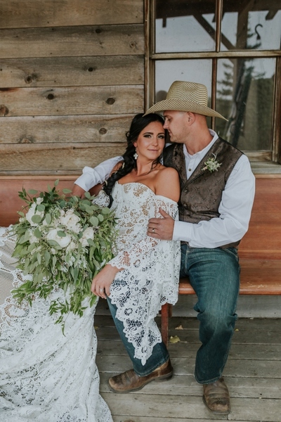 Bohemian Mermaid Lace Wedding Dress, Off Shoulder Lace Wedding Dress, Long Bridal Dress