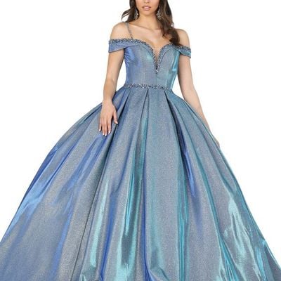 Off the shoulder sparkle ball gown prom dresses sweet 16 dresses