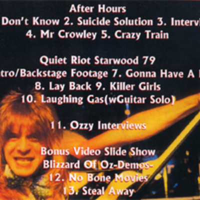 Ozzy osbourne(randy rhoads) laughind gas dvd