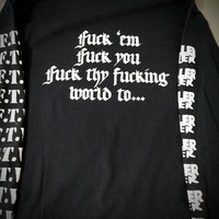 DRILLER KILLER "Fuck the world" Longsleeve shirt - Thumbnail 1