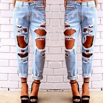 Sexy design denim hole jeans
