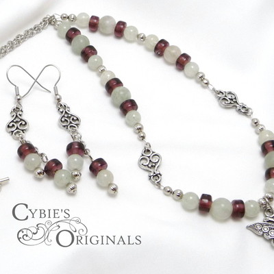 Butterfly with fluorite - set - Thumbnail 1