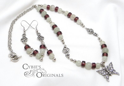 Butterfly with Fluorite - set