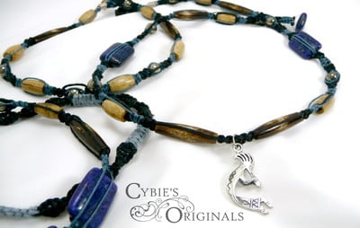Blue Kokopelli Hemp Set