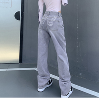 Butterfly Print Straight Leg Jeans - Thumbnail 4