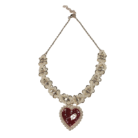 Love Heart Pearl Necklace - Thumbnail 2