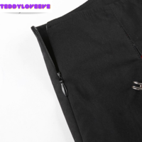 Cute Sexy Plaid Patchwork Safety Pins Black A-Line Mini High Waisted Skirt Goth Punk Club E-Girl Kawaii Korean Japanese Harajuku Streetwear - Thumbnail 6