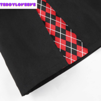 Cute Sexy Plaid Patchwork Safety Pins Black A-Line Mini High Waisted Skirt Goth Punk Club E-Girl Kawaii Korean Japanese Harajuku Streetwear - Thumbnail 7