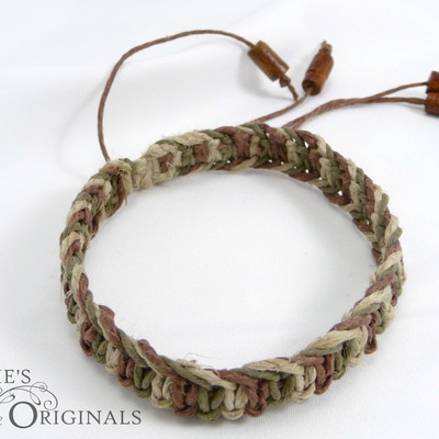 Three tone hemp bracelet - Thumbnail 5