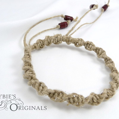 Plain twisted hemp bracelet - Thumbnail 5