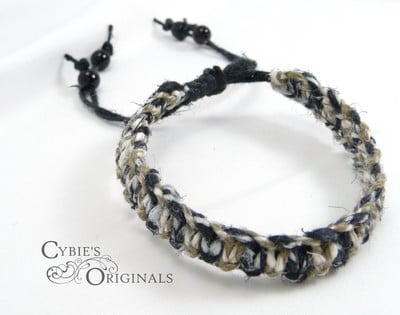 Three tone hemp Bracelet