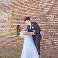 Princess A-Line Off the Shoulder Blue Tulle Long Prom Dresses with Slit - Thumbnail 3