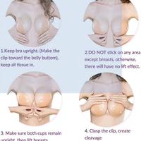 Bra Strapless Sticky Invisible Push up Silicone Bra for Backless Dress with Nipple Covers - Thumbnail 3