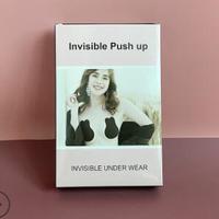 Black 2 Pairs Sticky Bra Invisible Adhesive Bra Backless Strapless Reusable Push Up Lift Nipple Covers for Women - Thumbnail 3