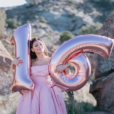 Cute a-line strapless pink satin sweet 16 party dresses formal prom dresses - Thumbnail 5