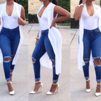 Sexy Fashion Blue Jeans - Thumbnail 3