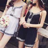 Design Embroidered Suspenders Jumpsuits - Thumbnail 2