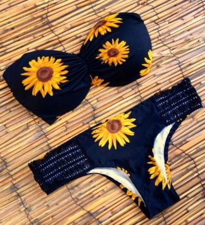 Sexy Printing Pattern Bikini Swimsuit Swimwear Set