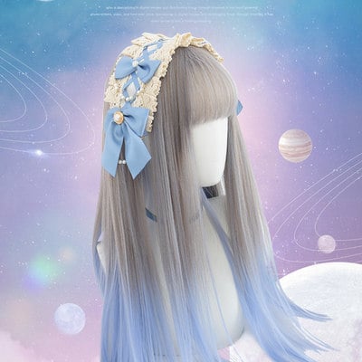 Wig air bangs gradient fake hair inner buckle long hair 