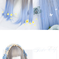 wig air bangs gradient fake hair inner buckle long hair  - Thumbnail 3