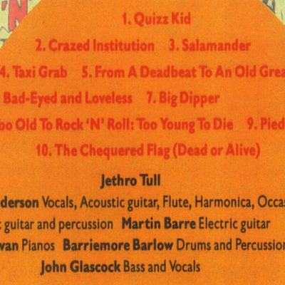 Jethro tull too old to rock'n'roll too young to die the film dvd