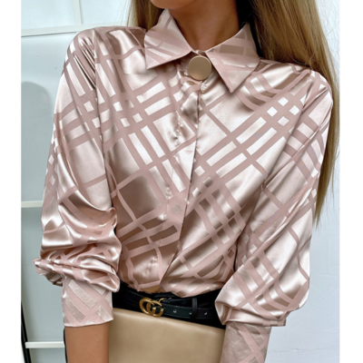 Design Temperament Long Sleeve Chiffon Shirt Top