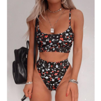 Fashion Bikini Triangle High Waist Split Sling Swimwear - Thumbnail 1