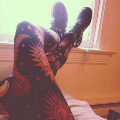 Fashion moon elastic force long pants