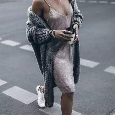 Casual long sleeve knitted cardigan jacket - Thumbnail 4