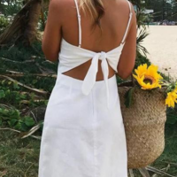Fashion Butterfly Sexy Backless Strap Dress - Thumbnail 1