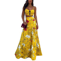 Embroidered Sexy Sling Two-Piece Dress - Thumbnail 2