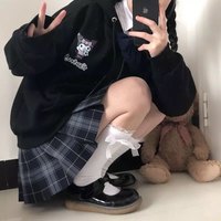 Cute Anime Cartoon Print Long Sleeve Zipper Zip Up Hoodie Sweatshirt Sweater Pullover Jumper E-Girl Kawaii Korean Japanese Harajuku Streetwear - Thumbnail 9